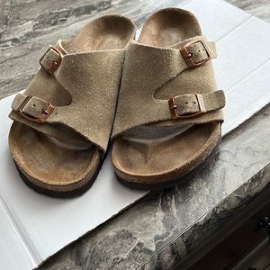 Birkenstock Zurich Taupe Suede Sandals 37 regular